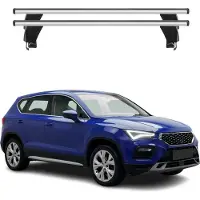 Menabo Dachträger Grundtäger für Seat Ateca 2016-2020 ABE Aluminium Silber 2tlg