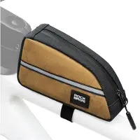 RockBros Fahrrad Nylon Rahmentasche Verlängerte Dreieckstasche für Klapprad/Faltrad 0,8L Braun