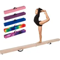 Costway Schwebebalken Kinder, Balancierbalken, Gymnastikbalken mit Tragegriff & Boden, Gymnastik Balance Balken, Turnbalken Balance Beam für Zuhause