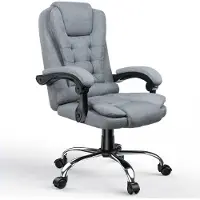 Bigzzia Ergonomischer Bürostuhl - Schreibtischstuhl mit Hoher Rückenlehne und Höhenverstellbar - Chefsessel - Liegestuhl für Büro, Zuhause