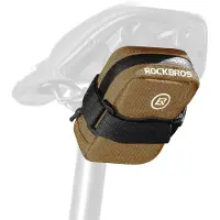 RockBros Fahrrad Satteltasche Mini Tragbare Fahrradtasche für Werkzeug 0,35L Braun