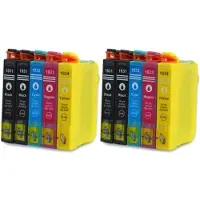 Inkpro 10 kompatible Druckerpatronen T16 XL für Epson WF-2010 2110 2500 2510 2520 2530 2540 2630 2650 2660 2700 2750 2760 - 2 x bk, je 2 x c, m, y