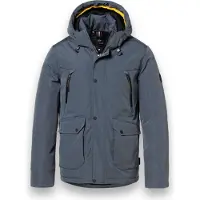 District Winterjacke Wolf mit Kapuze (winddicht, leichte wattierung, warm) airforce blau Herren