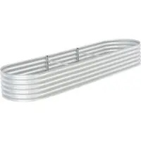 Syfax Garten-Hochbeet 320x80x44 cm Verzinkter Stahl Silbern