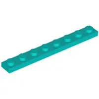 LEGO 1x8 Platte 3460 - 50 Stück Dunkles Türkies