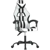 Syfax Gaming-Stuhl Weiß und Schwarz Kunstleder