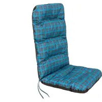 Sellbee Bjird Stuhlauflagen Kissen für Gartenmöbel Gartenmöbelauflagen - Basia - 123 x 48 x 7 cm - Blau Kariert