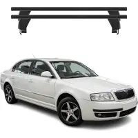 Menabo Dachträger Grundtäger für Skoda Superb 2001-2008 ABE Aluminium Schwarz 2x