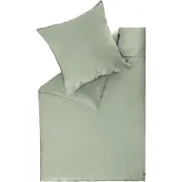 Schöner Wohnen Kollektion SCHÖNER WOHNEN-Kollektion Satin Bettwäsche PLAIN Grün 155 x 220 cm