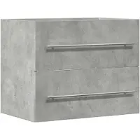 vidaXL Waschbeckenunterschrank Betongrau 60x38,5x48 cm Holzwerkstoff