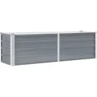 Syfax Garten-Hochbeet Verzinkter Stahl 160x40x45 cm Grau