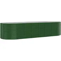 Syfax Hochbeet Verzinkter Stahl 322x100x68 cm Grün