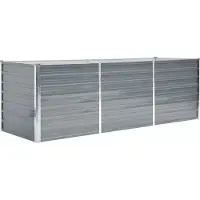 Syfax Garten-Hochbeet Verzinkter Stahl 240x80x77 cm Grau