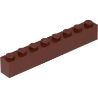 LEGO 50 Stück 3008 Stein Brick 1x8 Part Basic Steine 50 Rotbraun