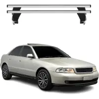 Menabo Dachträger Grundtäger für Audi A4 B5 1994-2000 ABE Aluminium Silber 2tlg
