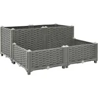 Syfax Hochbeet 80x80x38 cm Polypropylen