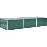 Syfax Garten-Hochbeet Verzinkter Stahl 240x80x45 cm Grün