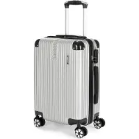 Ed Brubaker Handgepäck Koffer London - Reisekoffer mit Zahlenschloss, 4 Rollen und Komfort Tragegriffen - 37 x 56 x 22 cm Rollkoffer, M, Silber