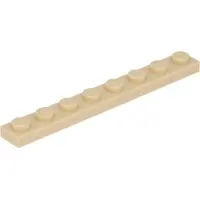 LEGO 1x8 Platte 3460 - 50 Stück Beige