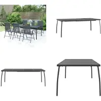 vidaXL Gartentisch Anthrazit 200x100x72 cm Stahlgitter - Gartentisch - Gartentische - Außentisch - Terrassentisch