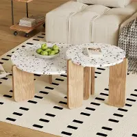 STILVORA Couchtisch-Set, 2er-Set Sofatisch mit kunstvolle Muster, als Sofa oder als Terrassen- und Balkontisch, Individuelles Design