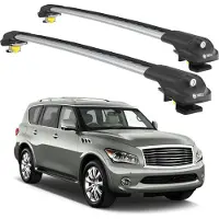 TURTLE DACHTRÄGER AIR-1 INFINITI QX56 Z62 2011 2012 2013 Raised Rails , Silber