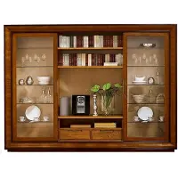 AEA Wohnzimmer Schrank Wohnwand Regal Vitrine XXL Wohnwände Italienische Möbel Holz