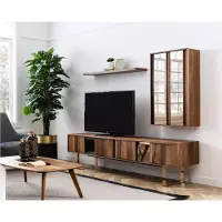 AEA Tv Lowboard rtv Schrank Tisch Wohnzimmer Holz Modern Wohnwand Möbel 5tlg