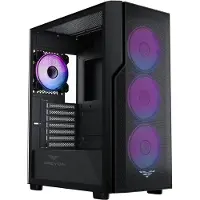 Preyon Nest Aero PC Gehäuse ATX Midi Tower Gaming Gehäuse Computer Case 4x ARGB Lüfter 120mm Mesh Front Tempered Glass PC Case RGB Wasserkühlung USB-C