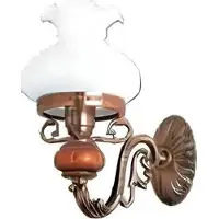 AEA Lampe Wandlampe Wandleuchten Wandleuchte Lüster Wand Braun Barock Glas