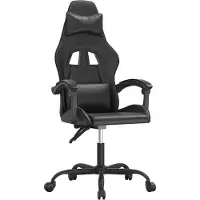 Syfax Gaming-Stuhl Drehbar Schwarz Kunstleder
