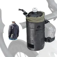 RockBros Lenkertasche Feedbag Fahrrad Flaschenhalter mit Schultergurt 0,7 L für MTB Rennrad Faltrad Schwarz-Grün