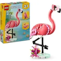 LEGO Creator 31170 3-in-1 Wilde Tiere: Rosa Flamingo, Kakatua, Axolotl, Bauset für Mädchen ab 8 Jahren, 288 Teile