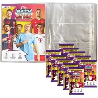 Topps Champions League 2023/24 - Trading Cards - 1 Leere Sammelmappe + 10 Booster