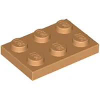 LEGO 2x3 Platten 3021 - 50 Stück Mittleres Nougat