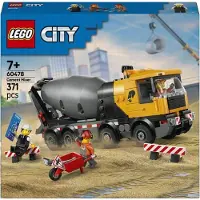 LEGO City Betonmischer 60478, Baustellen Spielzeug für Kinder ab 7 Jahren, Lernspielzeug