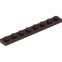 LEGO 1x8 Platte 3460 - 50 Stück Dunkelbraun