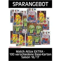 Topps Match Attax EXTRA - 100 verschiedene Base-Karten - Saison 16/17
