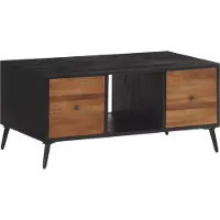 Syfax Couchtisch 90x50x41 cm Recyceltes Massivholz Teak