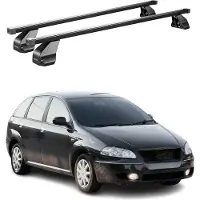 Menabo Stahl Gepäckträger Dachträger für Fiat Croma 2005-2011 Schwarz 2tlg