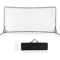 Northix Fußballtor für Kinder 372,5 x 182,5 cm Fussballtore für Garten Fussballtor mit Tragetasche Schwarz