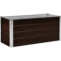 Syfax Garten-Hochbeet Braun 100 x 40 x 45 cm Verzinkter Stahl