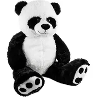 Ed Brubaker XXL Panda 100 cm groß mit Lieblingsmensch Herz Stofftier Plüschtier Kuscheltier Teddybär