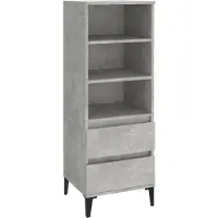 Syfax Highboard Betongrau 40x36x110 cm Holzwerkstoff