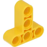 LEGO Technic: 50 Hebelarme 3x3, T-Form, 5 Achs- und Pin-Löcher, Gelb