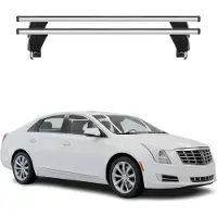Menabo Dachträger Grundtäger für Cadillac XTS 2013-2019 ABE Aluminium Silber 2x