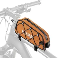 RockBros Road to Sky Fahrrad Rahmentasche, Oberrohrtasche, Wasserabweisend, 0,7L, Orange