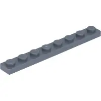 LEGO 1x8 Platte 3460 - 100 Stück Dunkles Bläuliches Grau