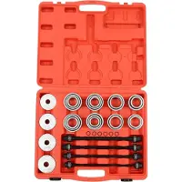 StarTech.com Universal Buchsenauszieher - Press- und Zughülsenset 28 tlg - Lager- und Buchsenausdrücker - Für M10 M12 M14 M16 - Hülsenlänge 55 mm