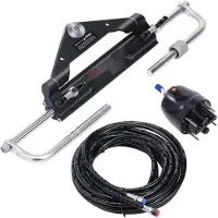 StarTech.com Hydraulische Außenboarder Steuerung-Set, 150 PS, marine Boot Hydrauliksteuersystem - mit Steuerpumpe, 2-Wege-Sperrzylinder und 8m Hydraulikschlauch - für Einsteuerung Einmotorenboot
